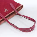 PRADA Tote Bag Nylon Pink Silver Auth ARZ253-7