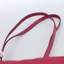 PRADA Tote Bag Nylon Pink Silver Auth ARZ253-8