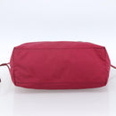 PRADA Tote Bag Nylon Pink Silver Auth ARZ253-5
