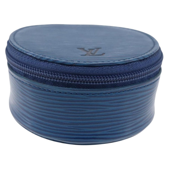 LOUIS VUITTON Epi Ecrin Bijou 8 Jewelry Box Blue M48215 LV Auth ARZ259