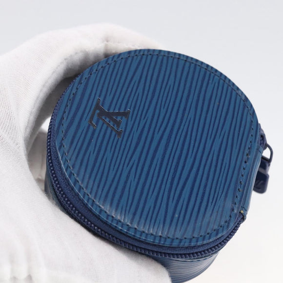 LOUIS VUITTON Epi Ecrin Bijou 8 Jewelry Box Blue M48215 LV Auth ARZ259