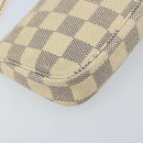 LOUIS VUITTON Damier Azur Mini Pochette Accessoires Etui N63005 LV Auth ARZ260-15