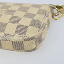 LOUIS VUITTON Damier Azur Mini Pochette Accessoires Etui N63005 LV Auth ARZ260-16