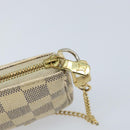 LOUIS VUITTON Damier Azur Mini Pochette Accessoires Etui N63005 LV Auth ARZ260-10