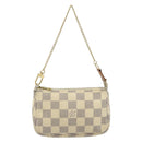 LOUIS VUITTON Damier Azur Mini Pochette Accessoires Etui N63005 LV Auth ARZ260-13