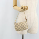 LOUIS VUITTON Damier Azur Mini Pochette Accessoires Etui N63005 LV Auth ARZ260-20