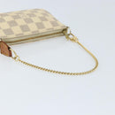 LOUIS VUITTON Damier Azur Mini Pochette Accessoires Etui N63005 LV Auth ARZ260-7