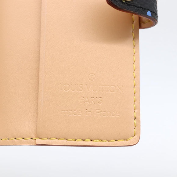LOUIS VUITTON Multicolor Carnet de Val Mini Agenda Day Black M92652 Auth ARZ264V