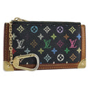 LOUIS VUITTON Multicolor Pochette Cles Coin Purse Black M13664 LV Auth ARZ265-1