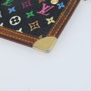 LOUIS VUITTON Multicolor Pochette Cles Coin Purse Black M13664 LV Auth ARZ265-10