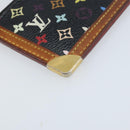 LOUIS VUITTON Multicolor Pochette Cles Coin Purse Black M13664 LV Auth ARZ265-11