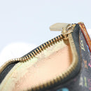 LOUIS VUITTON Multicolor Pochette Cles Coin Purse Black M13664 LV Auth ARZ265-15