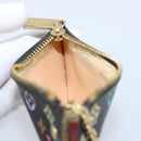 LOUIS VUITTON Multicolor Pochette Cles Coin Purse Black M13664 LV Auth ARZ265-17