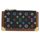 LOUIS VUITTON Multicolor Pochette Cles Coin Purse Black M13664 LV Auth ARZ265-2