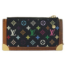 LOUIS VUITTON Multicolor Pochette Cles Coin Purse Black M13664 LV Auth ARZ265-3
