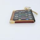LOUIS VUITTON Multicolor Pochette Cles Coin Purse Black M13664 LV Auth ARZ265-4