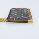 LOUIS VUITTON Multicolor Pochette Cles Coin Purse Black M13664 LV Auth ARZ265-5