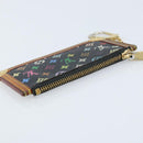 LOUIS VUITTON Multicolor Pochette Cles Coin Purse Black M13664 LV Auth ARZ265-6