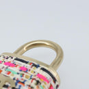 CHANEL COCO Mark Brooch Tweed Multicolor CC Auth ARZ267M-13