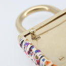 CHANEL COCO Mark Brooch Tweed Multicolor CC Auth ARZ267M-5