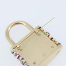 CHANEL COCO Mark Brooch Tweed Multicolor CC Auth ARZ267M-6