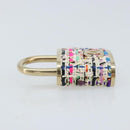 CHANEL COCO Mark Brooch Tweed Multicolor CC Auth ARZ267M-8