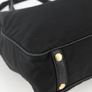 PRADA Tragetasche Nylon 2-Wege Schwarz Gold Authentisch ARZ275-16
