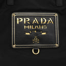 PRADA Tragetasche Nylon 2-Wege Schwarz Gold Authentisch ARZ275-19