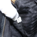PRADA Tragetasche Nylon 2-Wege Schwarz Gold Authentisch ARZ275-12