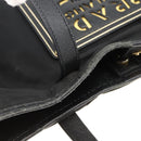 PRADA Tragetasche Nylon 2-Wege Schwarz Gold Authentisch ARZ275-10