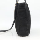 PRADA Tragetasche Nylon 2-Wege Schwarz Gold Authentisch ARZ275-4