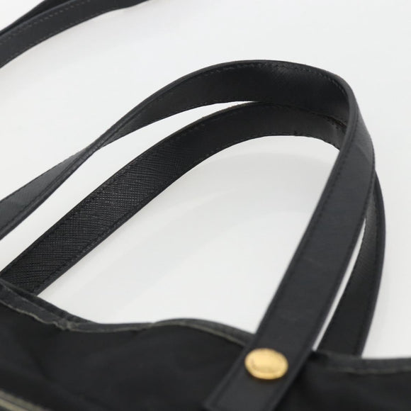 PRADA Tragetasche Nylon 2-Wege Schwarz Gold Authentisch ARZ275