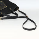 PRADA Tragetasche Nylon 2-Wege Schwarz Gold Authentisch ARZ275-8