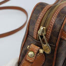 CELINE Macadam Canvas Shoulder Bag PVC Leather Brown Gold Auth ARZ276-16