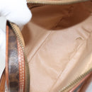 CELINE Macadam Canvas Shoulder Bag PVC Leather Brown Gold Auth ARZ276-18