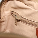 CELINE Macadam Canvas Shoulder Bag PVC Leather Brown Gold Auth ARZ276-21