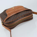 CELINE Macadam Canvas Shoulder Bag PVC Leather Brown Gold Auth ARZ276-6
