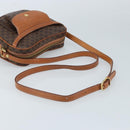 CELINE Macadam Canvas Shoulder Bag PVC Leather Brown Gold Auth ARZ276-7