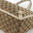 GUCCI GG Canvas Abbey Tote Bag Beige Gold 141472 Auth ARZ280-10