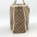 GUCCI GG Canvas Abbey Tote Bag Beige Gold 141472 Auth ARZ280-4