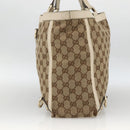 GUCCI GG Canvas Abbey Tote Bag Beige Gold 141472 Auth ARZ280-5