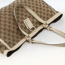 GUCCI GG Canvas Abbey Tote Bag Beige Gold 141472 Auth ARZ280-6