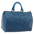 LOUIS VUITTON Epi Speedy 30 Hand Bag Toledo Blue M43005 LV Auth ARZ281-1