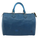 LOUIS VUITTON Epi Speedy 30 Hand Bag Toledo Blue M43005 LV Auth ARZ281-13
