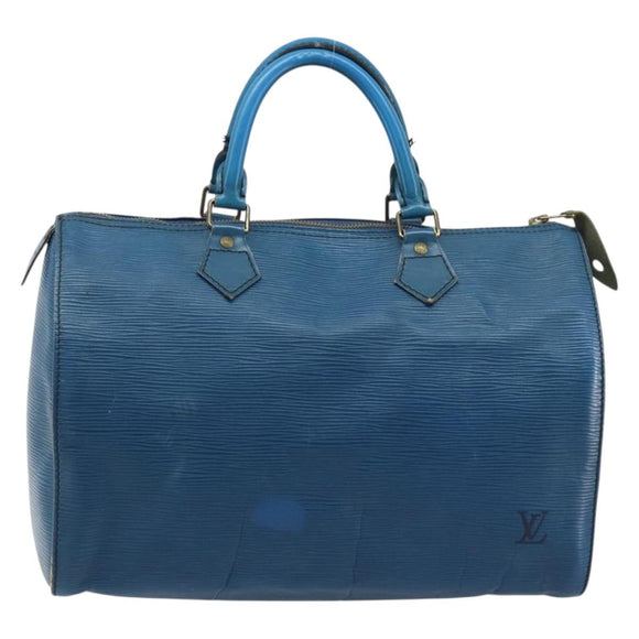 LOUIS VUITTON Epi Speedy 30 Hand Bag Toledo Blue M43005 LV Auth ARZ281