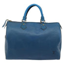 LOUIS VUITTON Epi Speedy 30 Hand Bag Toledo Blue M43005 LV Auth ARZ281-2