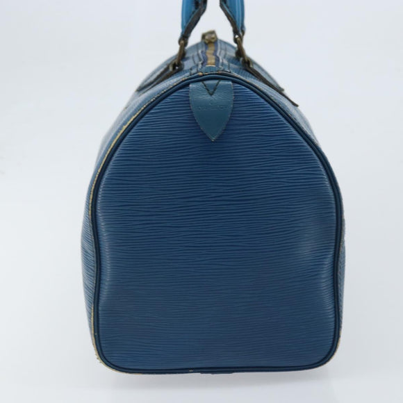 LOUIS VUITTON Epi Speedy 30 Hand Bag Toledo Blue M43005 LV Auth ARZ281