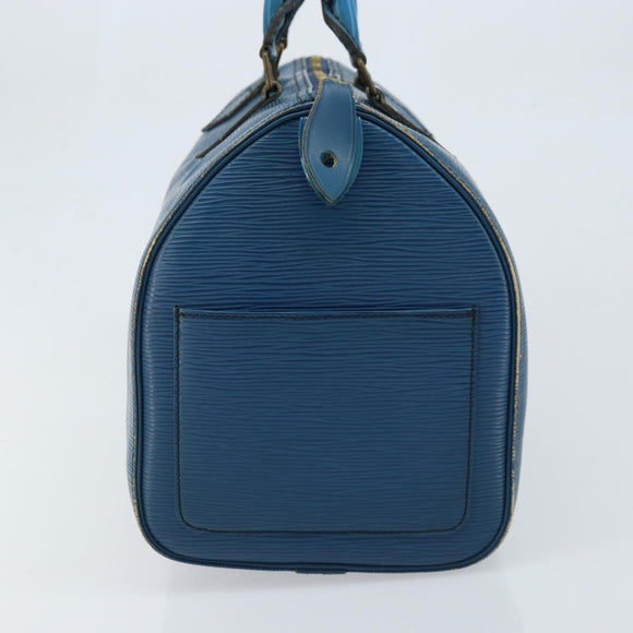 LOUIS VUITTON Epi Speedy 30 Hand Bag Toledo Blue M43005 LV Auth ARZ281