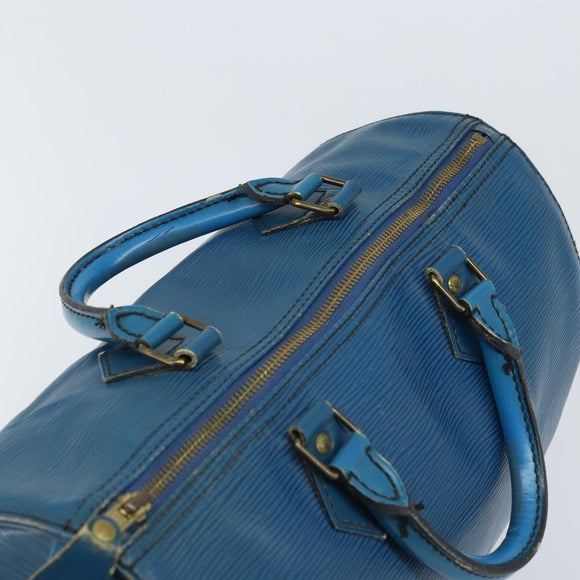LOUIS VUITTON Epi Speedy 30 Hand Bag Toledo Blue M43005 LV Auth ARZ281