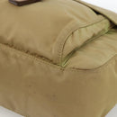 PRADA Shoulder Bag Nylon Beige Silver Auth ARZ282-11